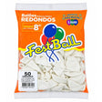 Balão Número 8 Liso C/50 Branco