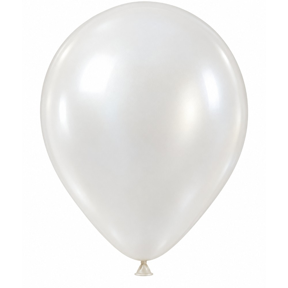 Balão Número 9 Pérola C/50 Branco
