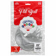 Balão Fat Ball 25" Platino Prata C/1