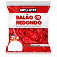 Balão Coração Número 12 Vermelho C/25