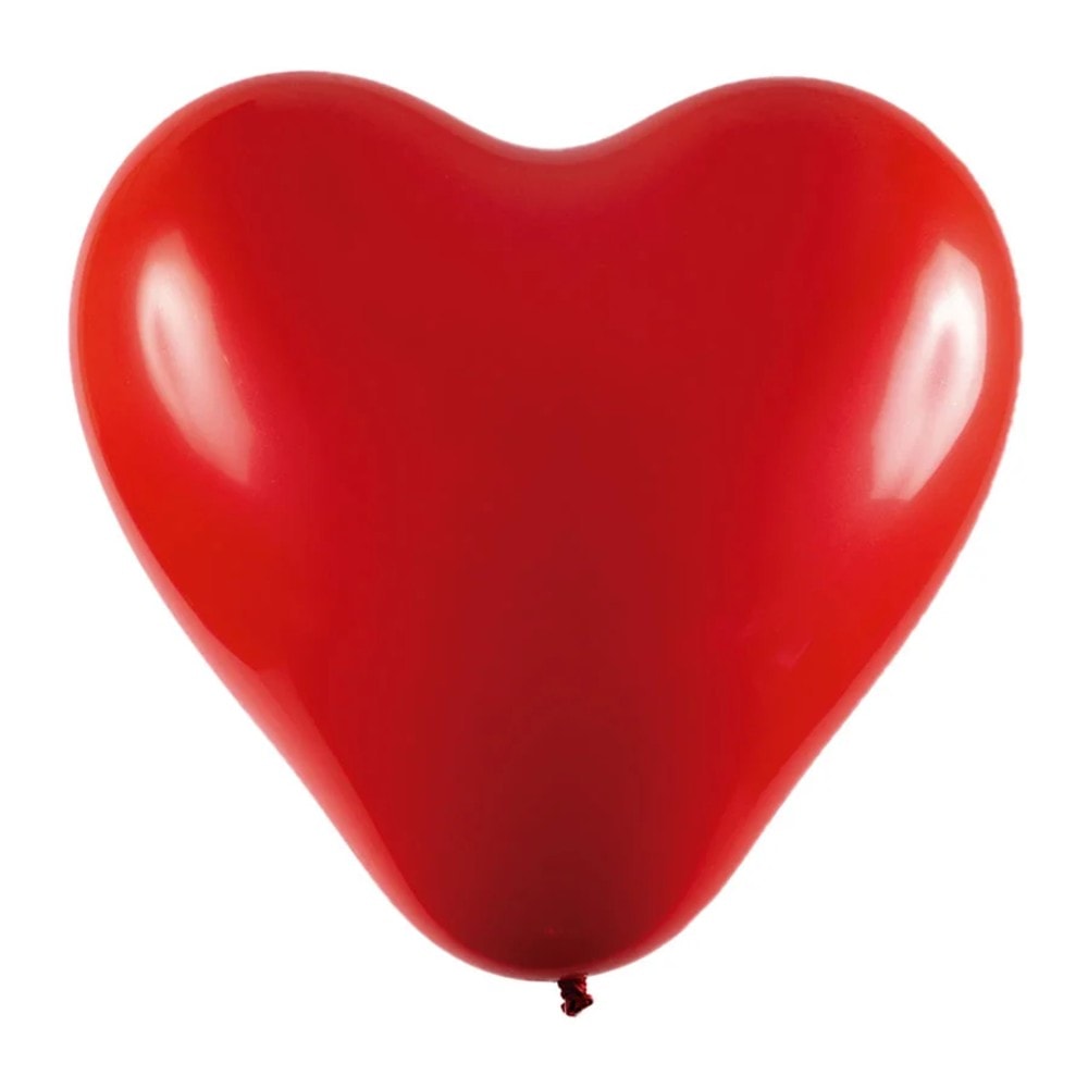 Balão Coração Número 6 Vermelho C/50