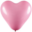 Balão Coração Número 12 Rosa C/25
