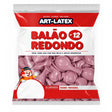 Balão Liso Número 12 Rosa Cravo C/24