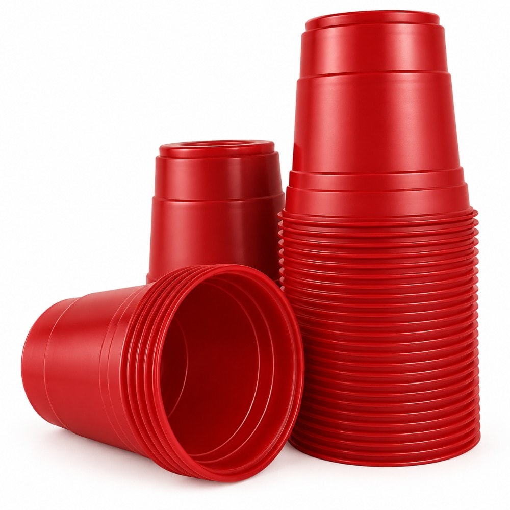 Copo 180Ml Vermelho C/40 Bello