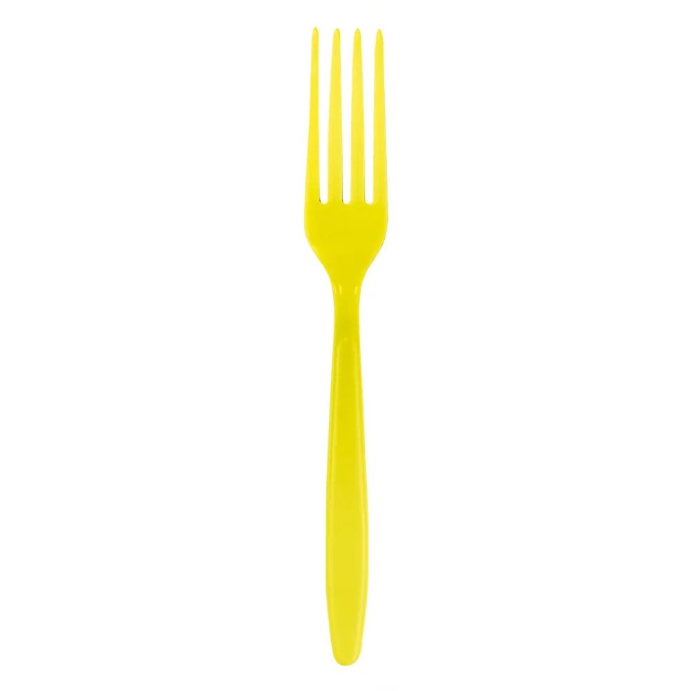 Garfo Linha Forte Amarelo Neon C/20 Bello