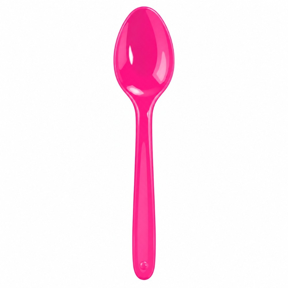 Colher de Sobremesa Fúcsia Perolado C/50 Bello