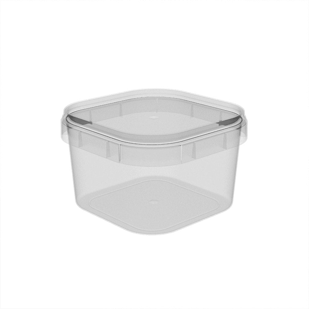 Pote Quadrado 150Ml Tampa C/10