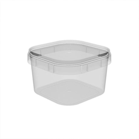 Pote Quadrado 150Ml Tampa C/10