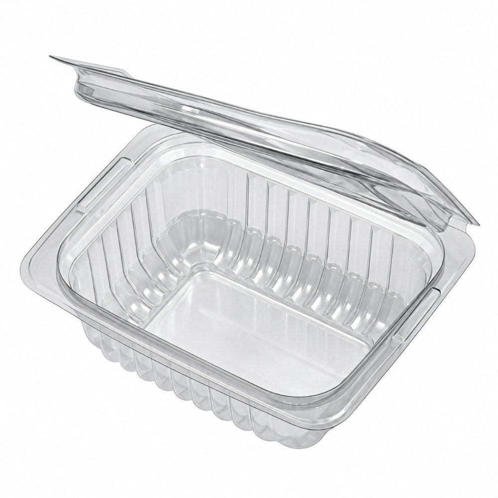 Kit Pote 1000Ml Retangular Pp Tampa C/10
