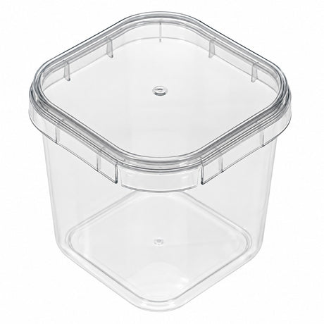 Pote Quadrado 220Ml Tampa C/10