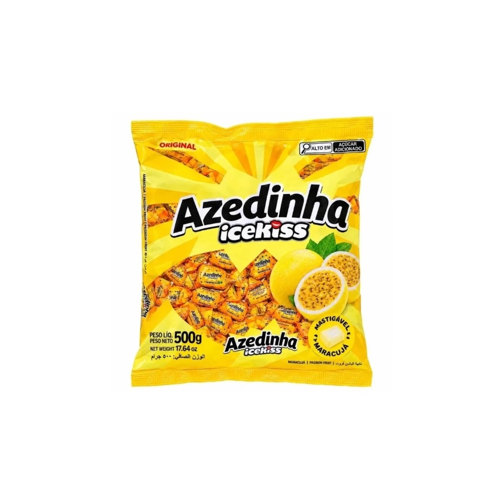 Bala Mastigavel Azedinha Maracuja 500g