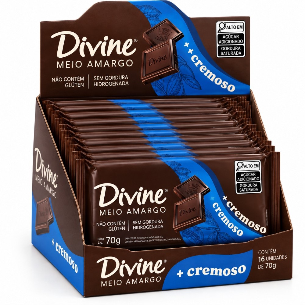 Chocolate Barra Cremoso 16X70G Meio Amargo