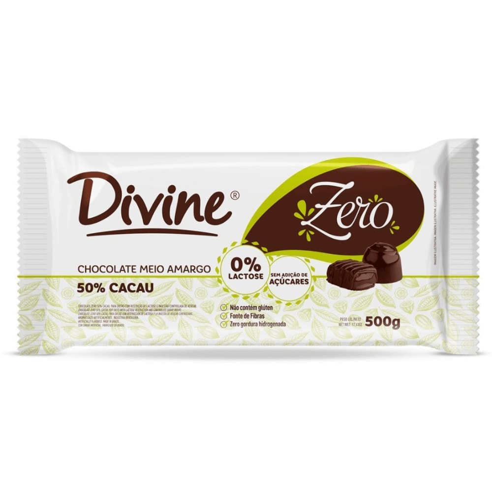 Chocolate Barra Zero 500G Meio Amargo