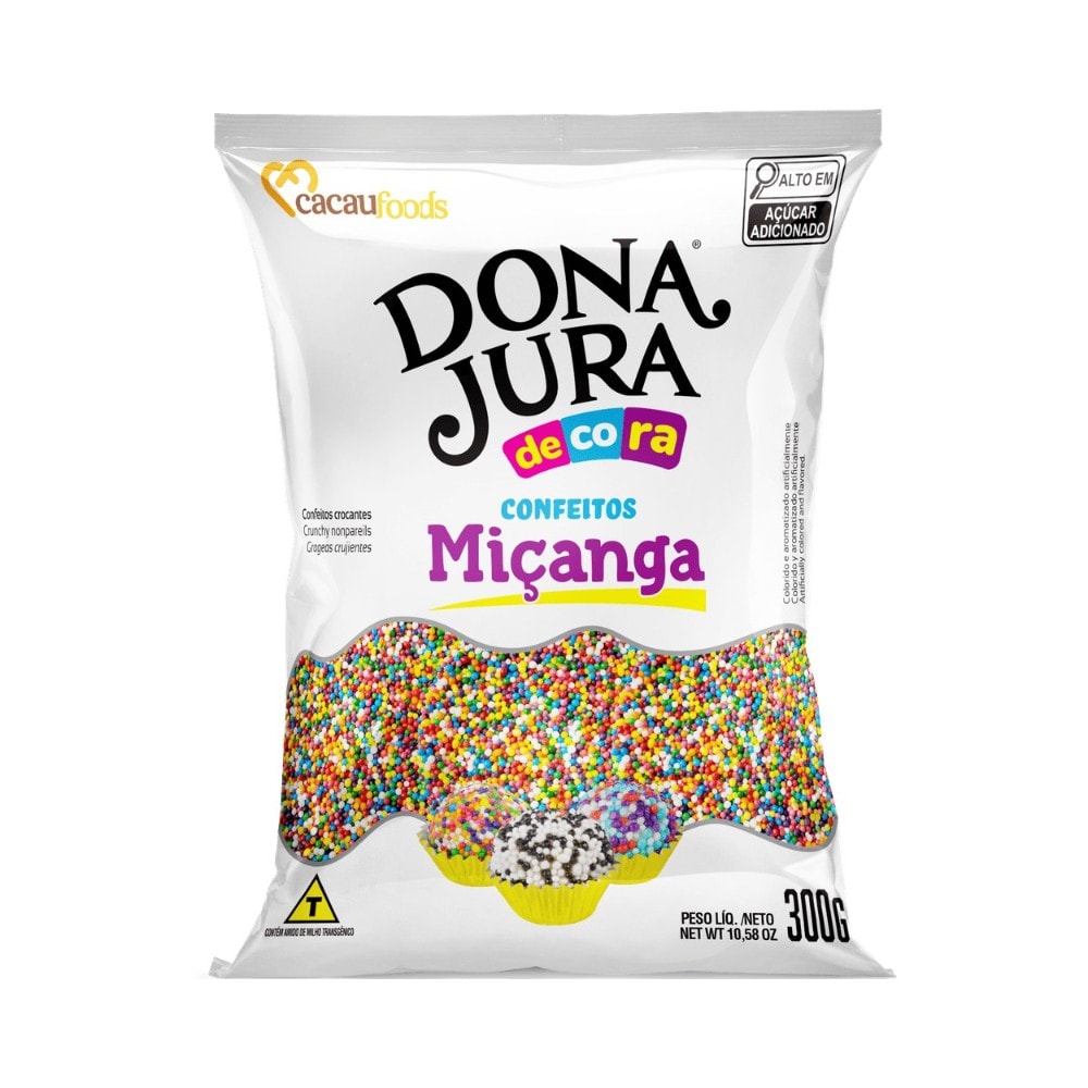 Confeito Micanga 300G Colorido