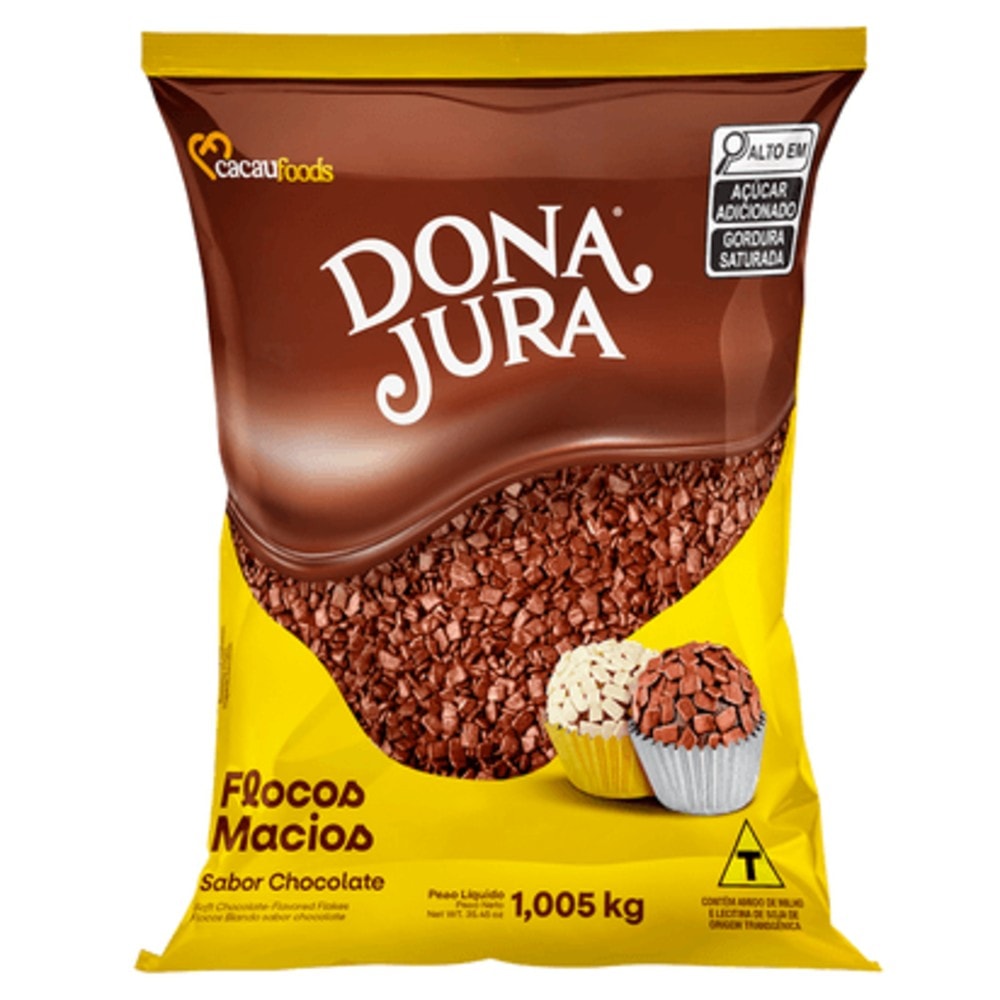 Flocos Macio Chocolate 1Kg Cacau Foods