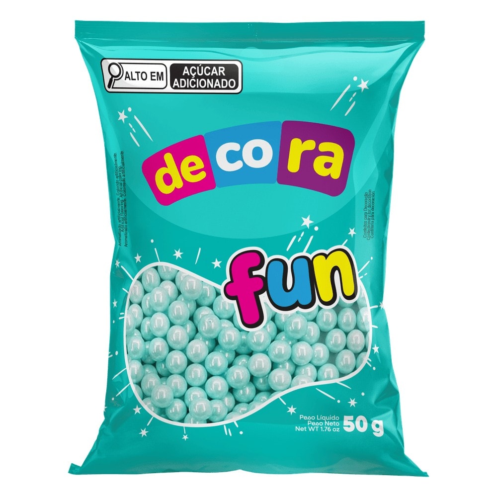 Confeito Decora Fun Blue Big 50Gr