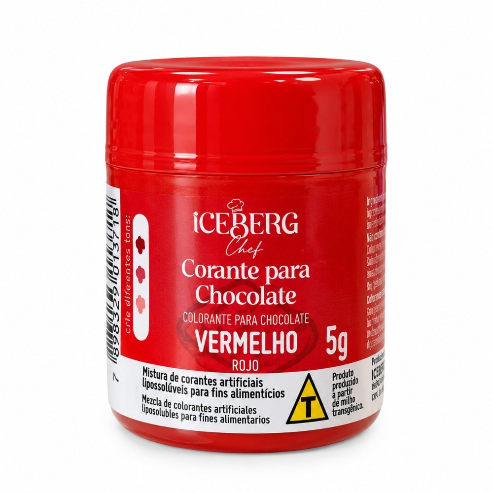 Corante Po Cintilante 5G Vermelho