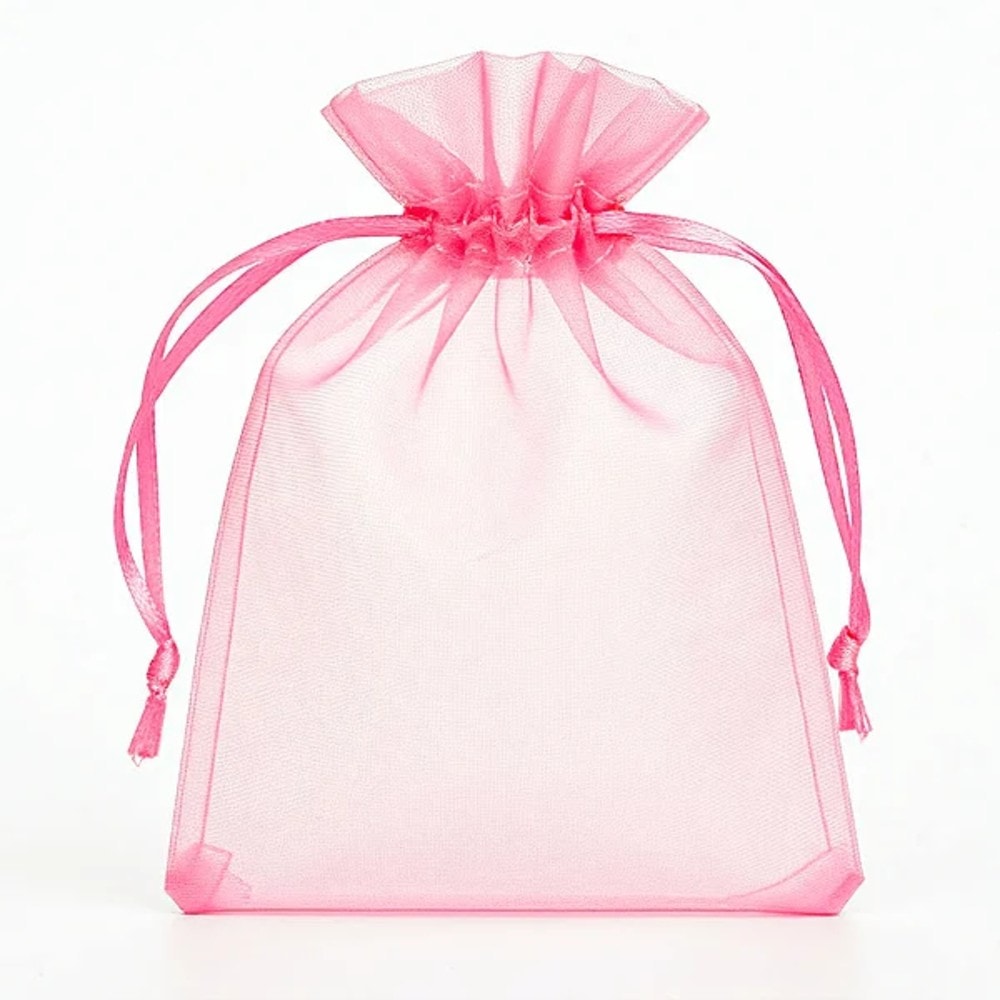 Saquinho Organza 15X20Cm Rosa C/12