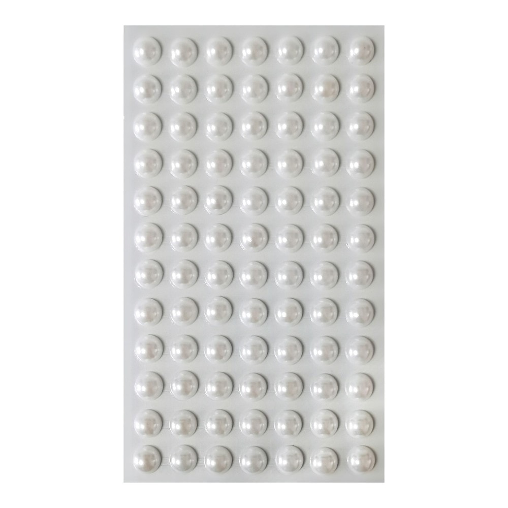 Adesivo Meia Perola 6Mm Branca