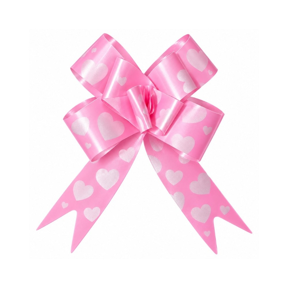 Laco Facil 30Mm Coracao Rosa/Dourado