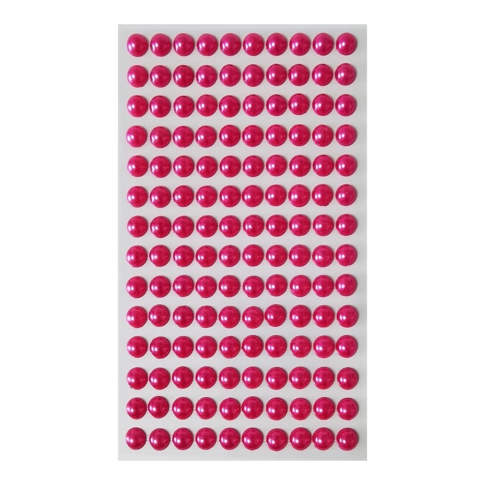 Adesivo Meia Perola 6Mm Irisada Rosa