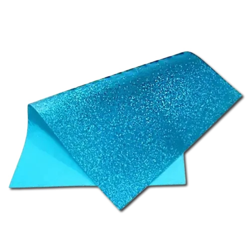 Chapa Eva Glitter Perola 40X60 Azul Claro