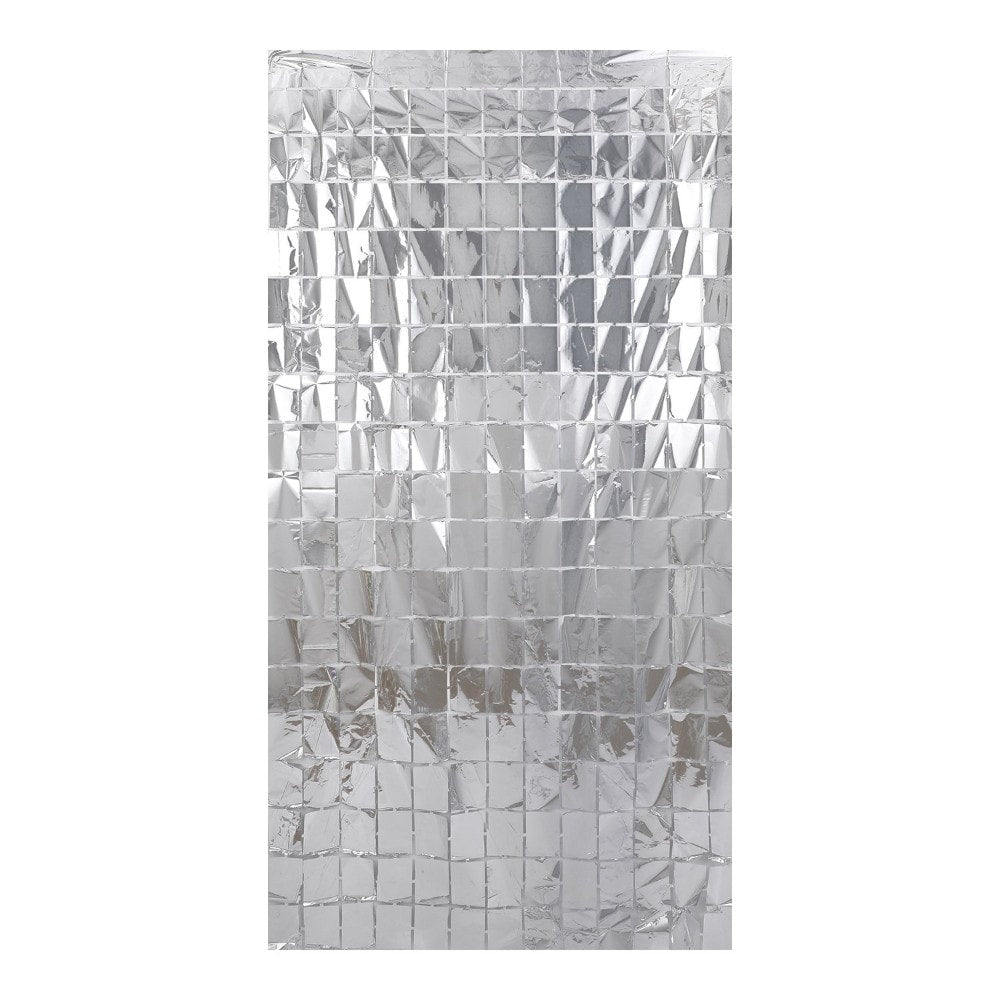 Cortina Metalizada Quad 1X2 Prata