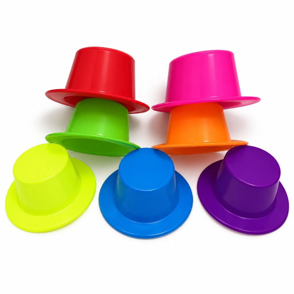 Cartola de Plástico Cores Neon - Sortida