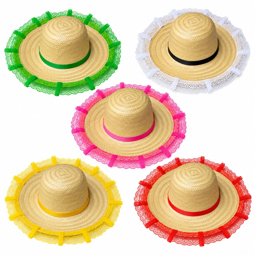 Chapeu Palha Brasilia C/ Renda Luxo