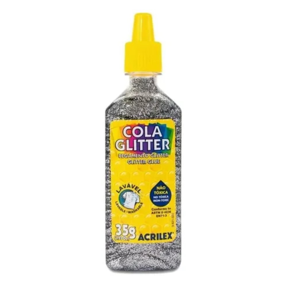Cola Glitter 35Gr Prata 202