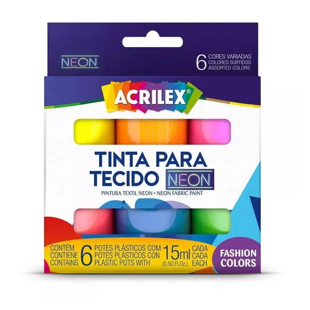 Tinta Tecido Fluor 15Ml S/Cor 000