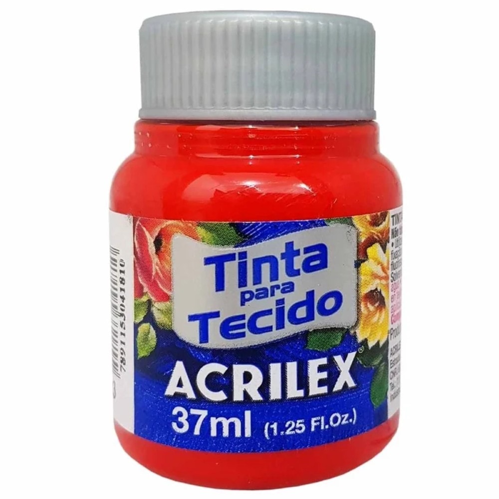 Tinta Tecido 37Ml Vermelho Tomate 583