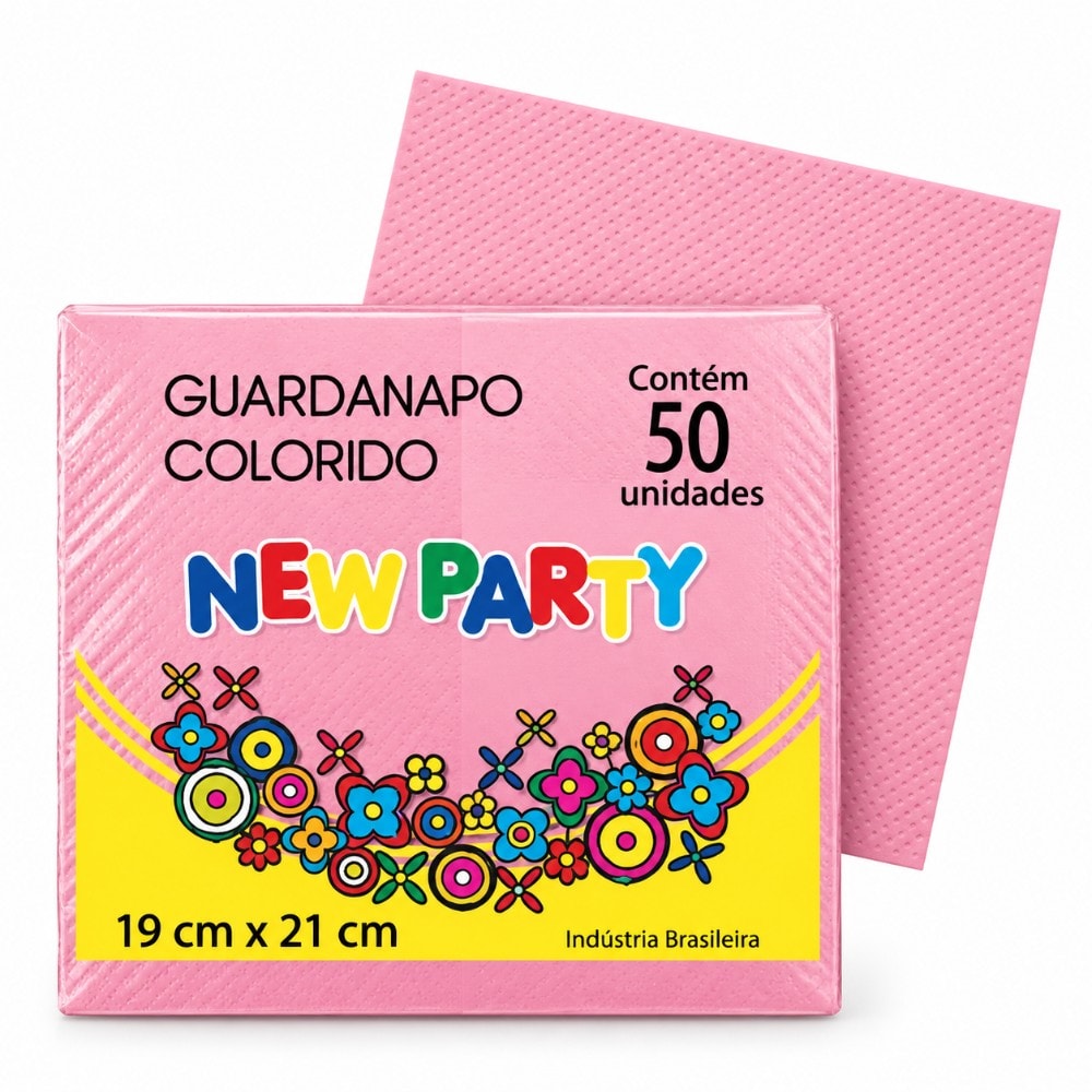 Guardanapo 19X21Cm Rosa Soft C/50