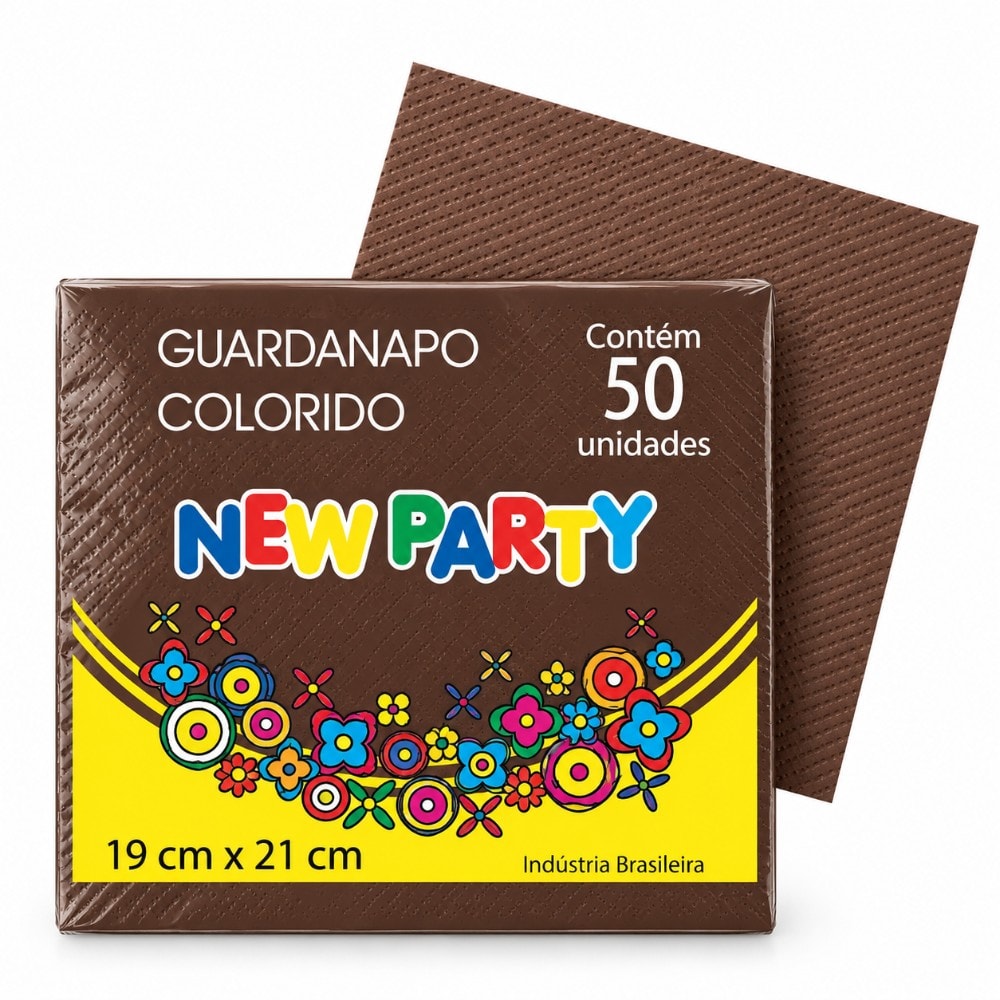 Guardanapo 19X21Cm Marrom C/50