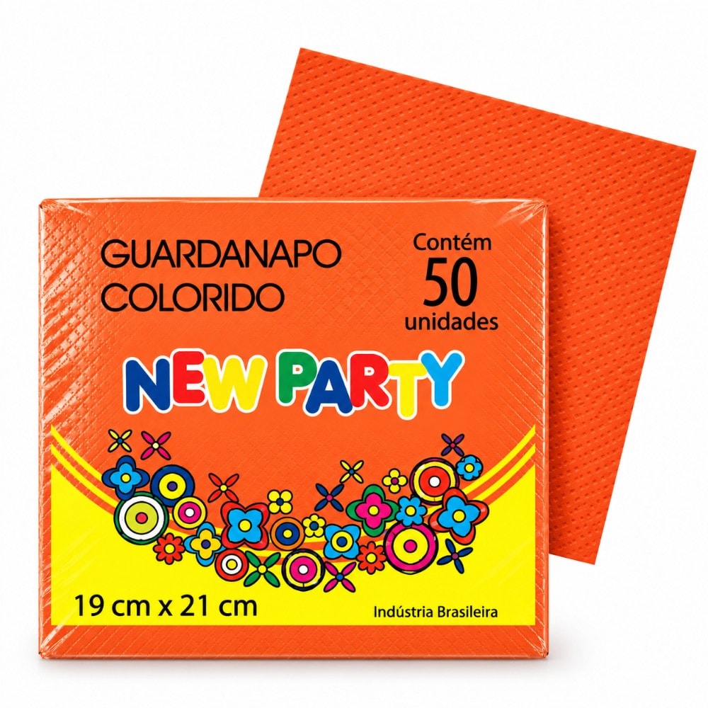 Guardanapo 19X21Cm Laranja C/50