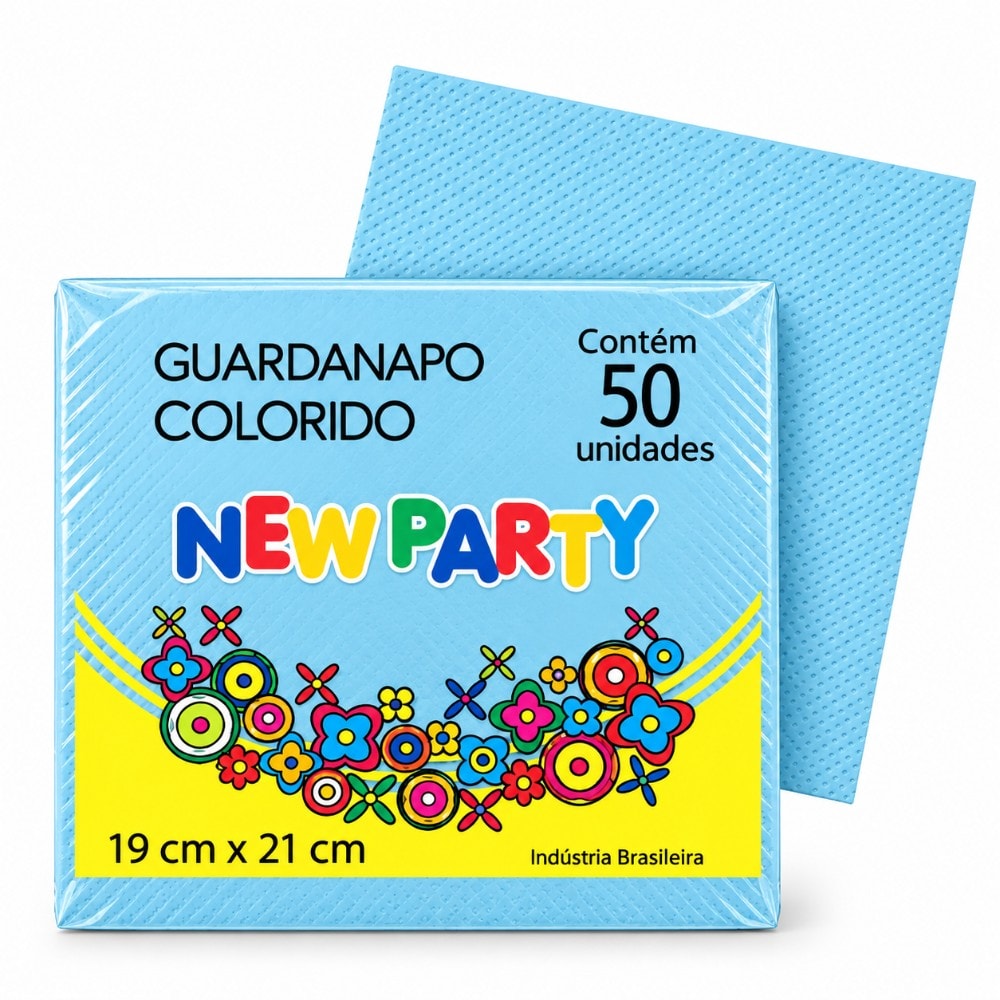 Guardanapo 19X21Cm Azul Soft C/50