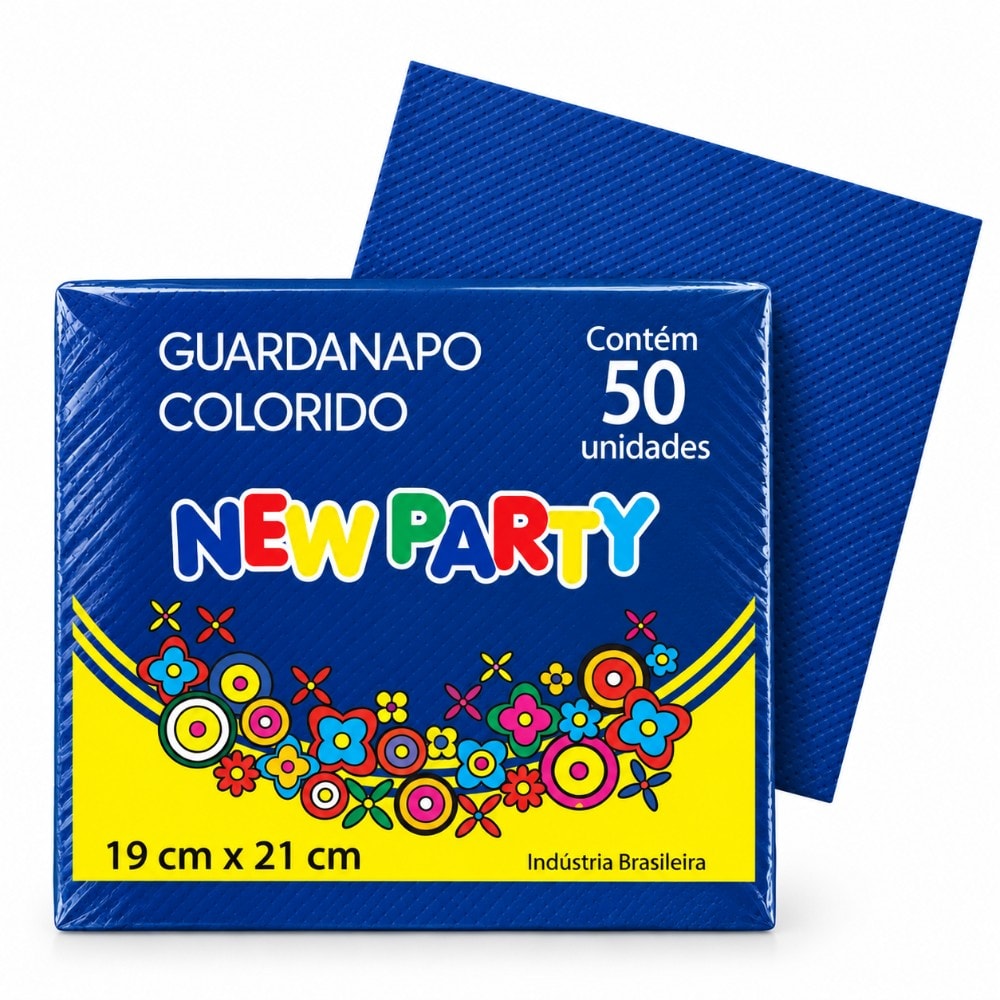 Guardanapo 19X21Cm Azul Escuro C/50