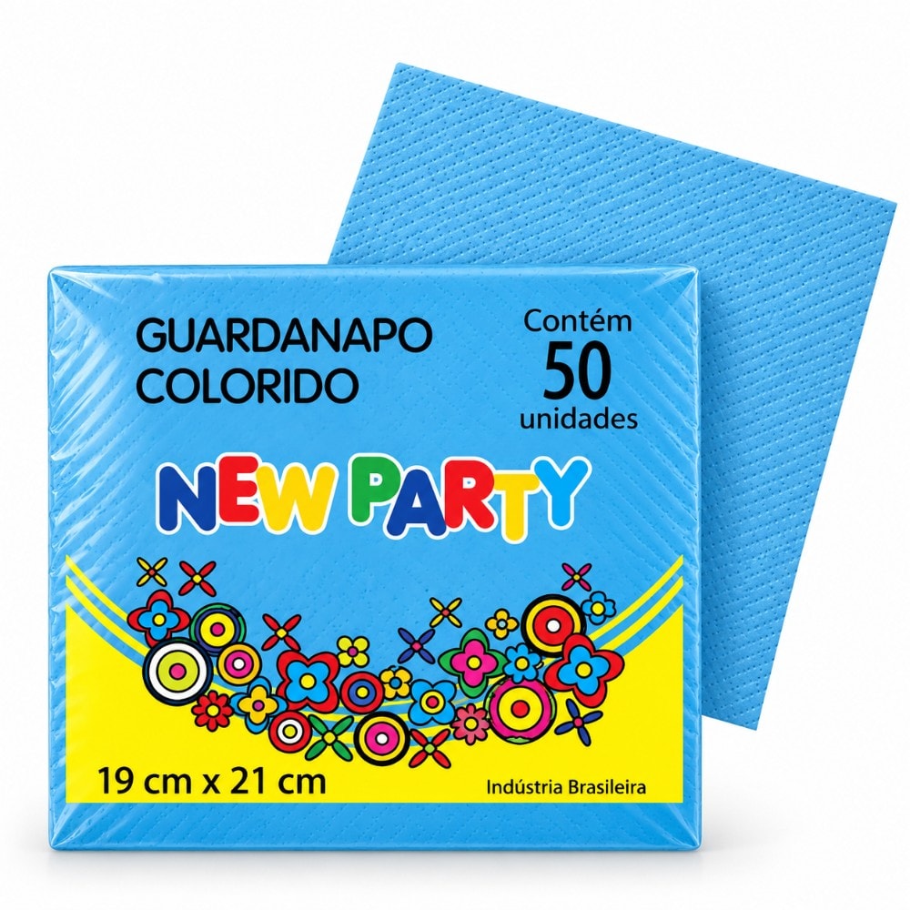 Guardanapo 19X21Cm Azul Claro C/50