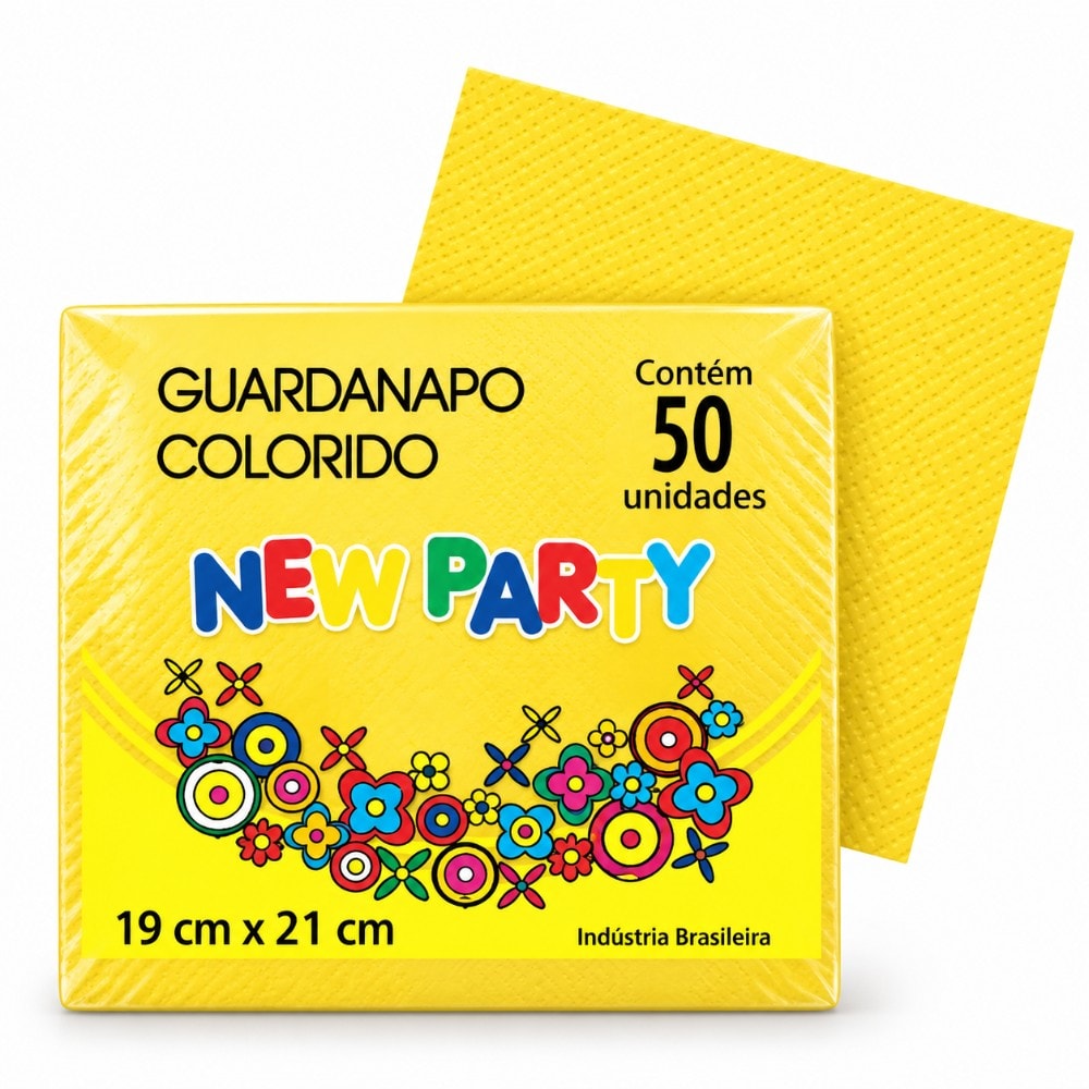 Guardanapo 19X21Cm Amarelo Soft C/50