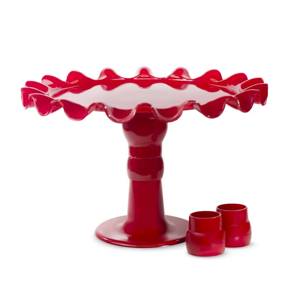 Boleira Babado 32Cm Vermelho