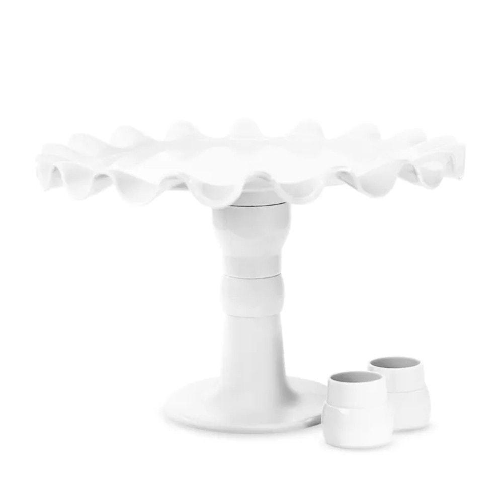 Boleira Babado Colonial 32Cm Branco