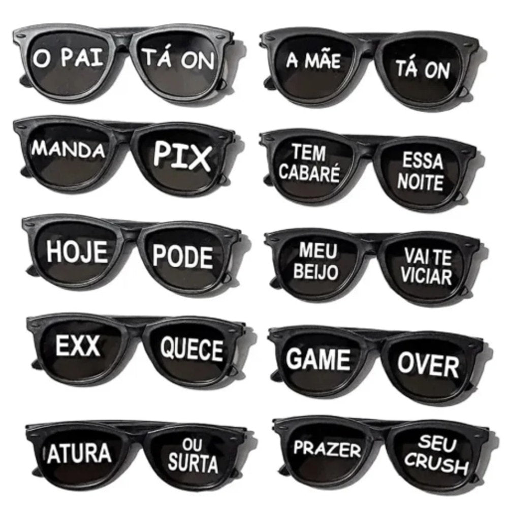 Oculos Gatinho Chic Black Frases 1615