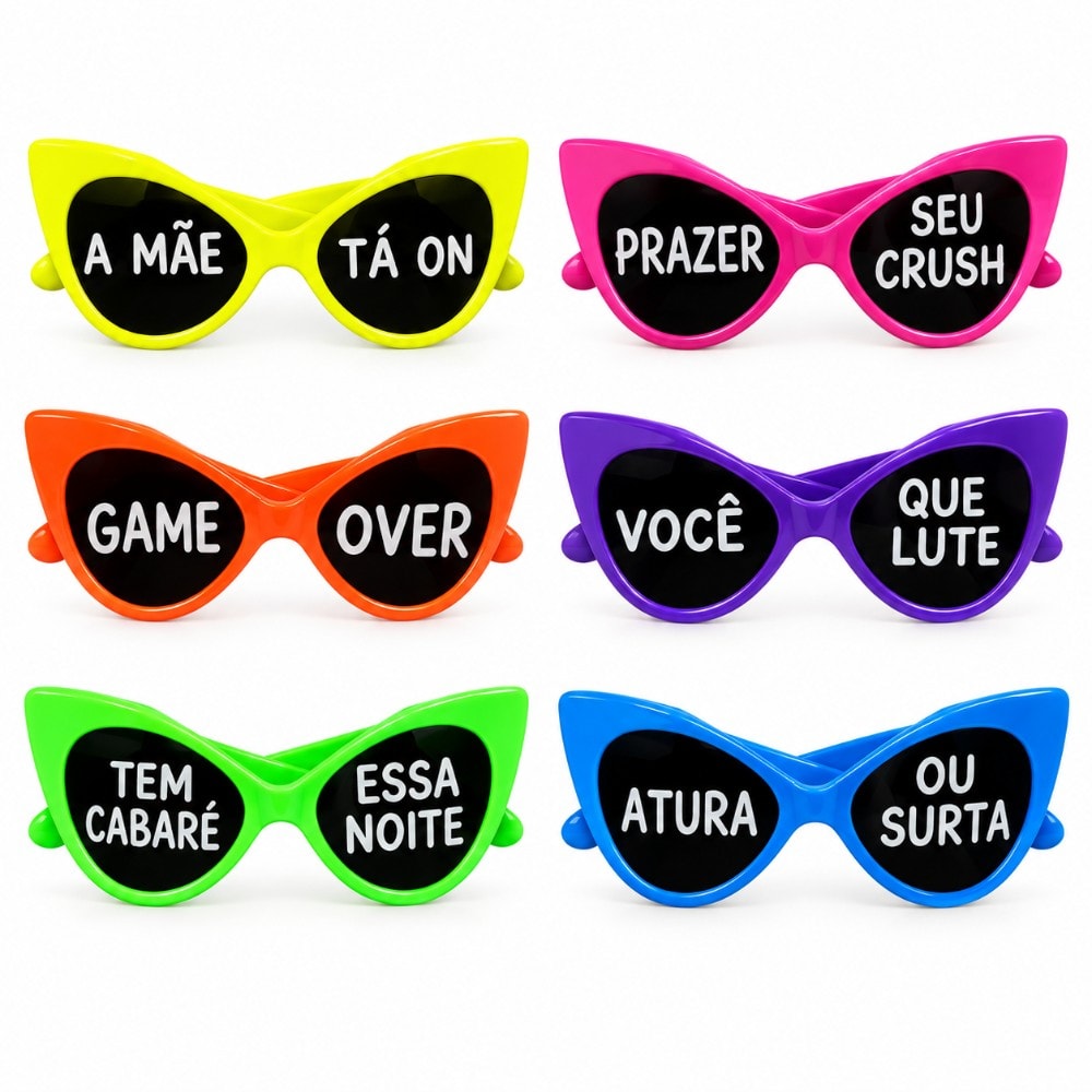 Oculos Gatinho Chic Color Lente Fra 1617