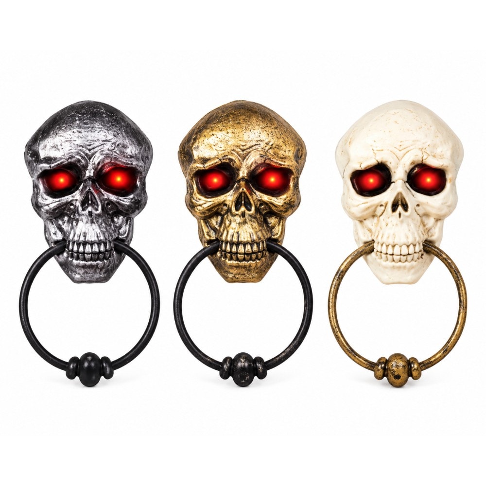 Campainha de Halloween Caveira C/ Argola
