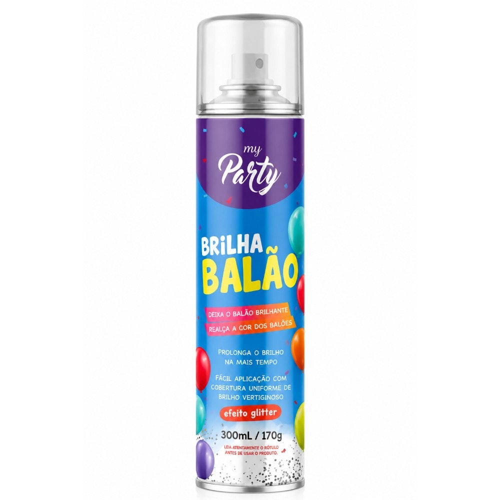 Brilha Balao Aeroflex Glitter 300Ml Lata