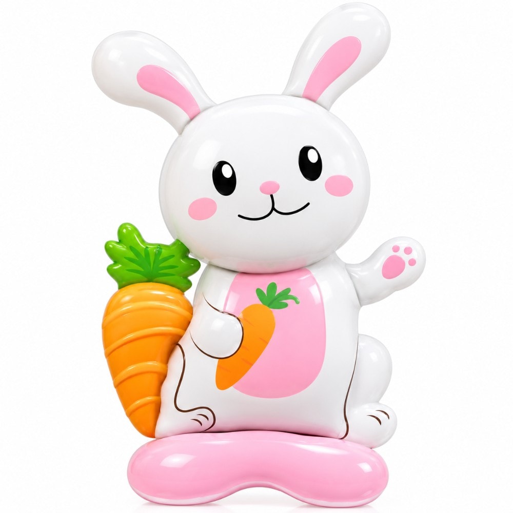 Balao Met Base Mini Coelho 32Cm