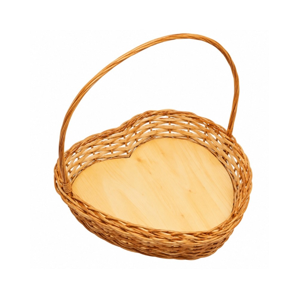 Cesta Vime Coracao M 30Cm