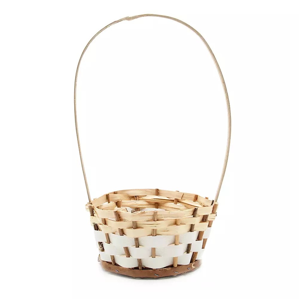 Cesta Vime Redonda Uma Violeta 10Cm