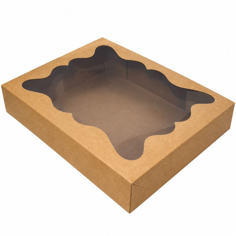 Caixa Papel Kraft Visor 15X15X4 C/10