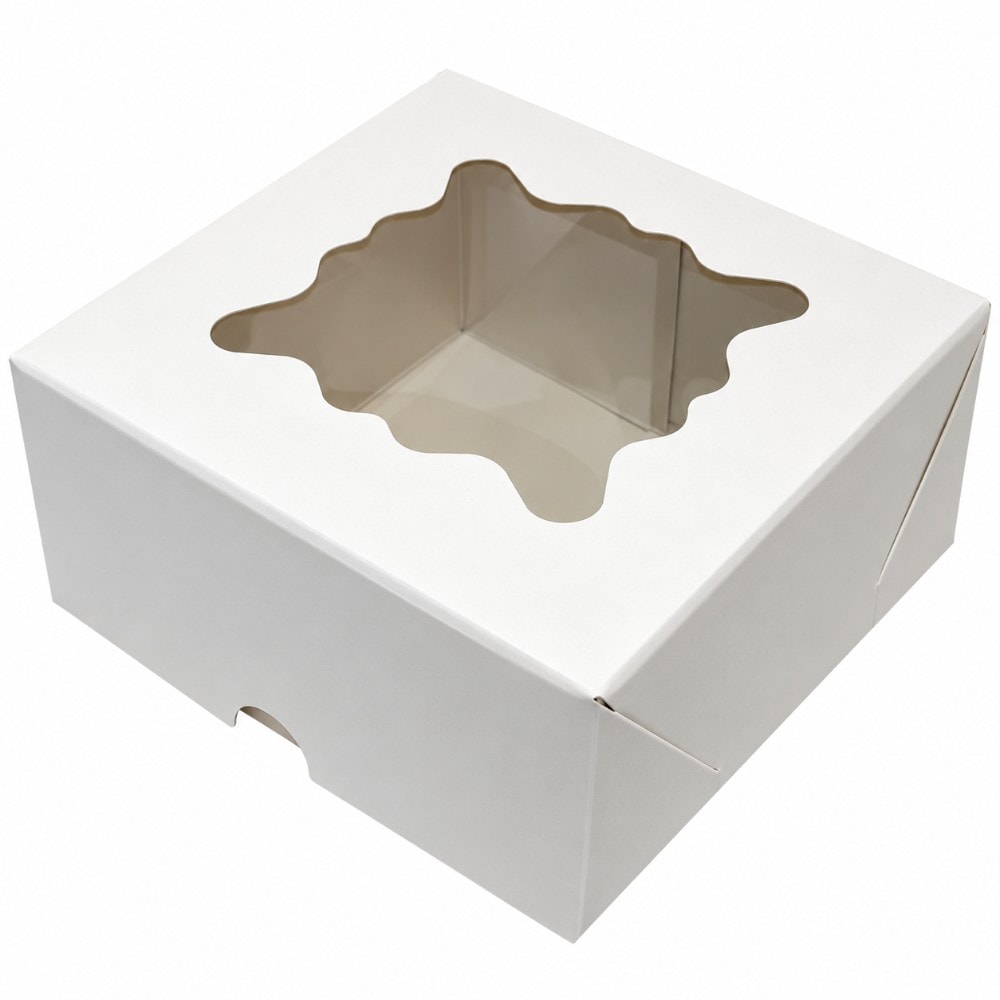 Caixa Papel Branca Visor 5X5X2,5Cm C/10